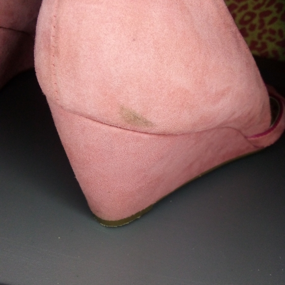 Sole Society Pink Danna Suede Wedges - Picture 9 of 11